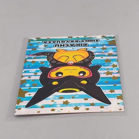 Poncho Pikachu Shiny Rayquaza Gold Holo Pokemon Database Merry Christmas - Picture 4 of 8